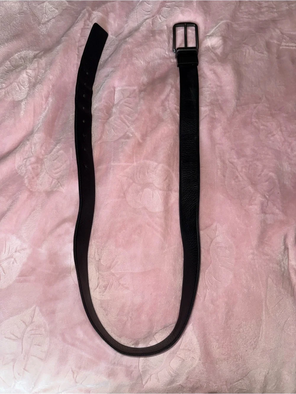 Coach Black Embossed Leather Women's Belt